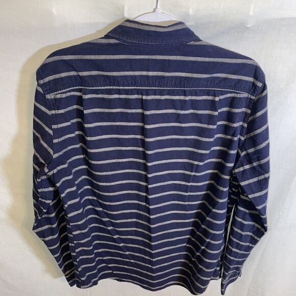 American Eagle Outfitters Dress Shirt Men’s Size Medium Blue Striped Prep Fit LS - Picture 8 of 12